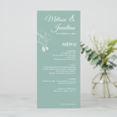 Elegant orchideeën romantische bloemetjes moderne menu (Staand voorkant)