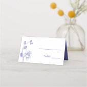 Elegant orchideeën simpele romantische bruiloft fl plaatskaartje (Achterkant)