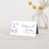 Elegant orchideeën simpele romantische bruiloft fl plaatskaartje (Voorkant)