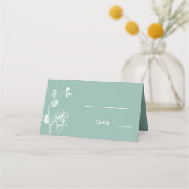 Elegant orchideeën simpele romantische trouwfloral plaatskaartje