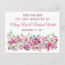 Elegant Orchids and Rozen Romantic Save the Date Briefkaart