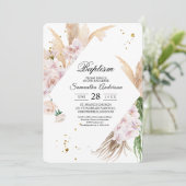 Elegant Orchids en Pampas Beauty Lijst Kaart (Staand voorkant)