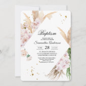 Elegant Orchids en Pampas Beauty Lijst Kaart (Voorkant)