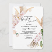 Elegant Orchids en Pampas Beauty Lijst Kaart (Voorkant)