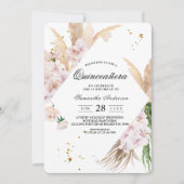 Elegant Orchids en Pampas Beauty Lijst Kaart (Voorkant)