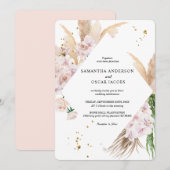 Elegant Orchids en Pampas Beauty Lijst Kaart (Voorkant / Achterkant)