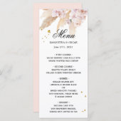 Elegant Orchids en Pampas Beauty Lijst Menu (Voorkant / Achterkant)