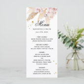 Elegant Orchids en Pampas Beauty Lijst Menu (Staand voorkant)