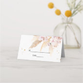 Elegant Orchids en Pampas Beauty Lijst Plaatskaartje (Voorkant)