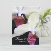 Elegant Orchids Formal Wedding Invitation 5x7 Kaart (Staand voorkant)