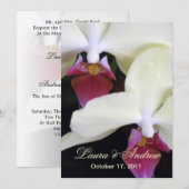 Elegant Orchids Formal Wedding Invitation 5x7 Kaart (Voorkant / Achterkant)