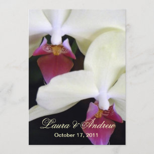 Elegant Orchids Formal Wedding Invitation 5x7 Kaart