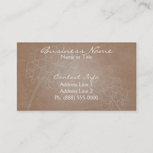 Elegant Orchids Visitekaartjes (Voorkant)