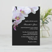 Elegant Orchids Wedding Invitation Kaart (Staand voorkant)