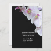 Elegant Orchids Wedding Invitation Kaart (Achterkant)