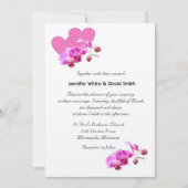 Elegant Orchids Wedding Invitation Kaart (Voorkant)