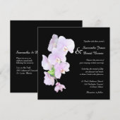Elegant Orchids Wedding Invitation Kaart (Voorkant / Achterkant)