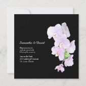 Elegant Orchids Wedding Invitation Kaart (Achterkant)