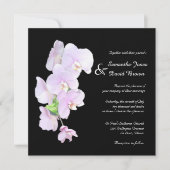 Elegant Orchids Wedding Invitation Kaart (Voorkant)