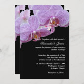 Elegant Orchids Wedding Invitation Kaart (Voorkant / Achterkant)