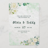 Elegant Organic Modern Wedding Invitation Kaart (Voorkant)