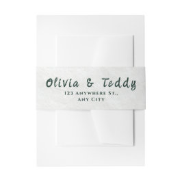 Elegant Organic Modern Wedding Invitation Uitnodigingen Wikkel