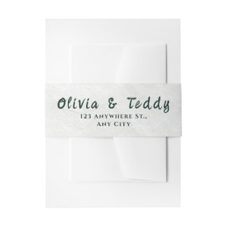 Elegant Organic Modern Wedding Invitation Uitnodigingen Wikkel