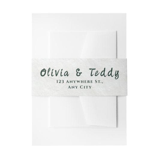Elegant Organic Modern Wedding Invitation Uitnodigingen Wikkel (Voorkant Voorbeeld)