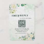 Elegant Organic Modern Wedding RSVP Card Kaartje (Voorkant)