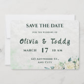 Elegant Organic Modern Wedding Save The Date (Voorkant)