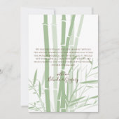 Elegant Oriental Bamboo Weddenschap Hartelijk dank Bedankkaart (Voorkant)