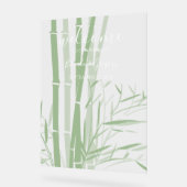 Elegant Oriental Bamboo Weddenschap Welkom Acryl Bord (Hoek)