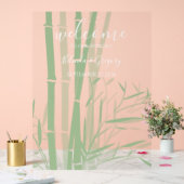 Elegant Oriental Bamboo Weddenschap Welkom Acryl Bord (Huwelijk)