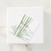 Elegant Oriental Bamboo Wedding Gift Bedankjes Labels (In situ)