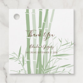 Elegant Oriental Bamboo Wedding Gift Bedankjes Labels