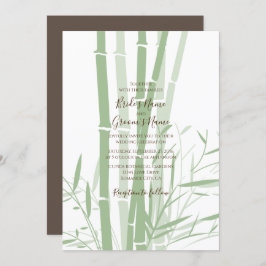 Elegant Oriental Bamboo Wedding Invitations Kaart