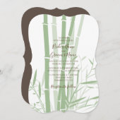 Elegant Oriental Bamboo Wedding Invitations Kaart (Voorkant / Achterkant)
