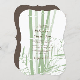 Elegant Oriental Bamboo Wedding Invitations Kaart