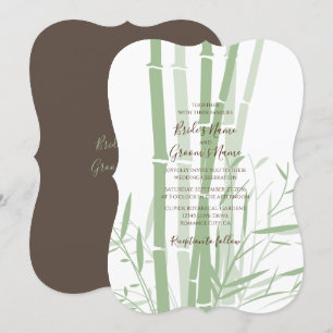 Elegant Oriental Bamboo Wedding Invitations Kaart