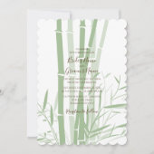 Elegant Oriental Bamboo Wedding Invitations Kaart (Voorkant)