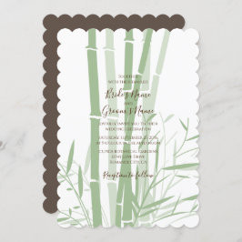 Elegant Oriental Bamboo Wedding Invitations Kaart