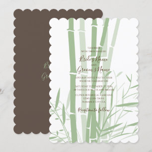 Elegant Oriental Bamboo Wedding Invitations Kaart