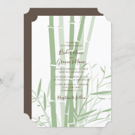 Elegant Oriental Bamboo Wedding Invitations Kaart
