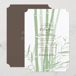 Elegant Oriental Bamboo Wedding Invitations Kaart
