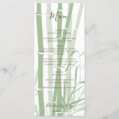 Elegant Oriental Bamboo Wedding Menu (Voorkant)