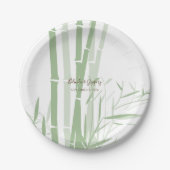Elegant Oriental Bamboo Wedding Papieren Bordje (Voorkant)