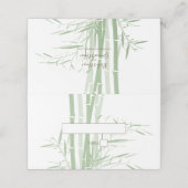 Elegant Oriental Bamboo Wedding Place Cards Plaatskaartje (Buitenkant ongevouwen)