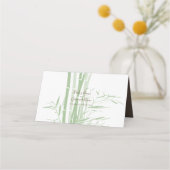 Elegant Oriental Bamboo Wedding Place Cards Plaatskaartje (Achterkant)