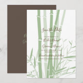Elegant Oriental Bamboo Wedding Save the Date (Voorkant / Achterkant)