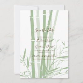 Elegant Oriental Bamboo Wedding Save the Date